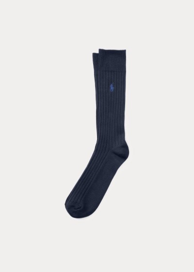 Calcetines Polo Ralph Lauren Hombre Azul Marino - Egyptian Cotton Ribbed - PXVAL9875